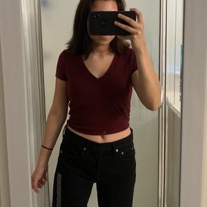 Maroon V-Neck